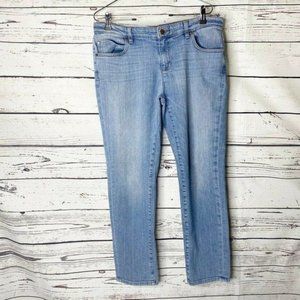 Eileen Fisher Straight Light Washed Denim Jeans Size 8